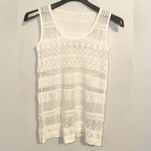 Off White Lace Sleeveless Top